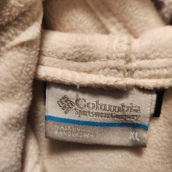 Columbia Sherpa Fleece Jacket in Cream and Brown - Picture 4 of 5